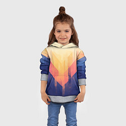 Толстовка-худи детская Abstract art - geometric shapes, цвет: 3D-меланж — фото 2