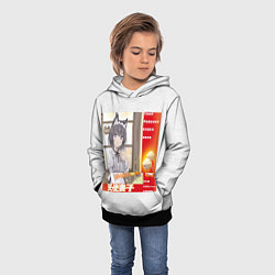 Толстовка-худи детская Твой кошка жена - аниме партия мем, цвет: 3D-черный — фото 2