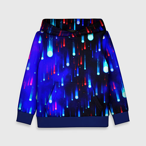 Детская толстовка Космические метеориты / 3D-Синий – фото 1