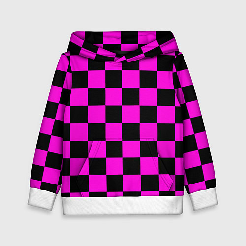 Детская толстовка Эмо шахматная клетка - неформальная мода / 3D-Белый – фото 1