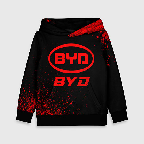 Детская толстовка BYD - red gradient / 3D-Черный – фото 1