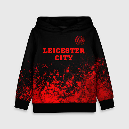 Детская толстовка Leicester City - red gradient посередине / 3D-Черный – фото 1