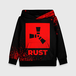 Толстовка-худи детская Rust - red gradient, цвет: 3D-черный