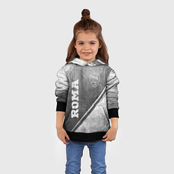Толстовка-худи детская Roma - grey gradient вертикально, цвет: 3D-черный — фото 2