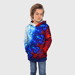 Толстовка-худи детская Душа моя Россия 2, цвет: 3D-синий — фото 2