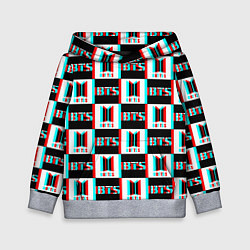 Детская толстовка BTS glitch pattern