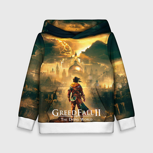 Детская толстовка Герой Greedfall 2 the dying world / 3D-Белый – фото 1