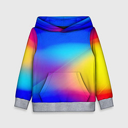 Толстовка-худи детская Линии геометрии градиент, цвет: 3D-меланж
