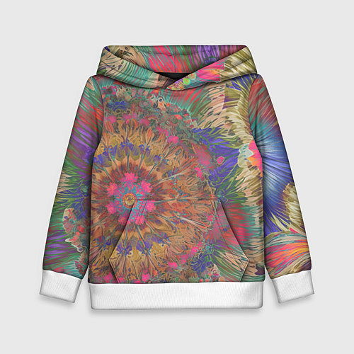 Детская толстовка Калейдоскоп красок / 3D-Белый – фото 1