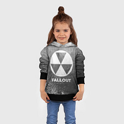 Толстовка-худи детская Fallout - grey gradient, цвет: 3D-черный — фото 2