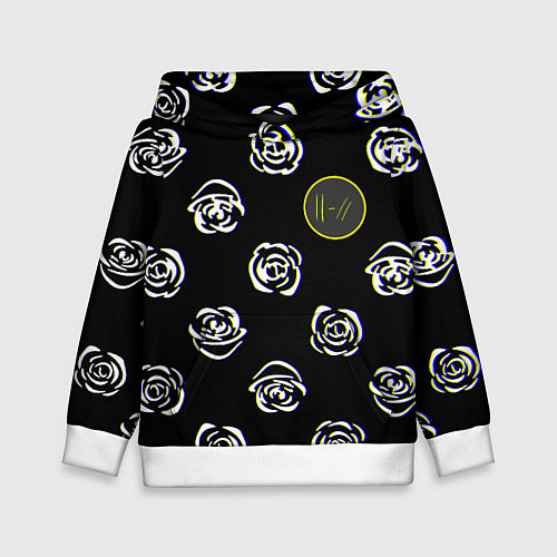 Детская толстовка Twenty one pilots rose / 3D-Белый – фото 1