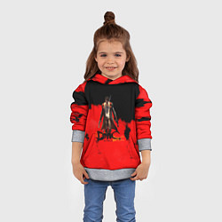 Толстовка-худи детская Devil May Cry Dante краски, цвет: 3D-меланж — фото 2