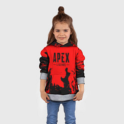Толстовка-худи детская Apex legends fire steel, цвет: 3D-меланж — фото 2