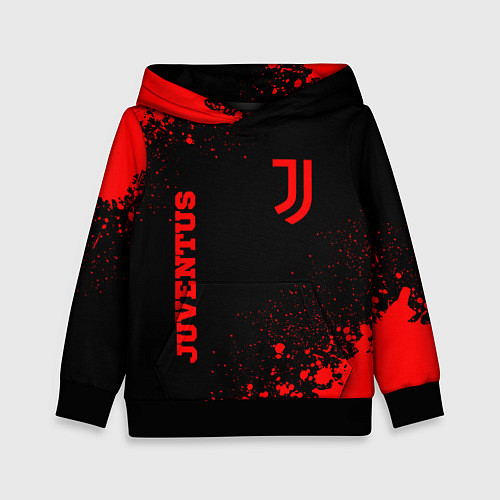 Детская толстовка Juventus - red gradient вертикально / 3D-Черный – фото 1