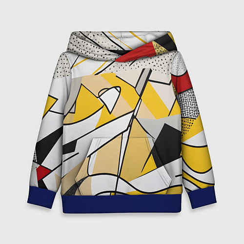 Детская толстовка Абстракция поп-арт геометрия / 3D-Синий – фото 1