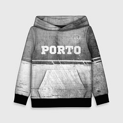 Толстовка-худи детская Porto - grey gradient посередине, цвет: 3D-черный