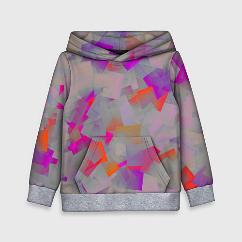 Детская толстовка Розово-фиолетовые осколки / 3D-Меланж – фото 1