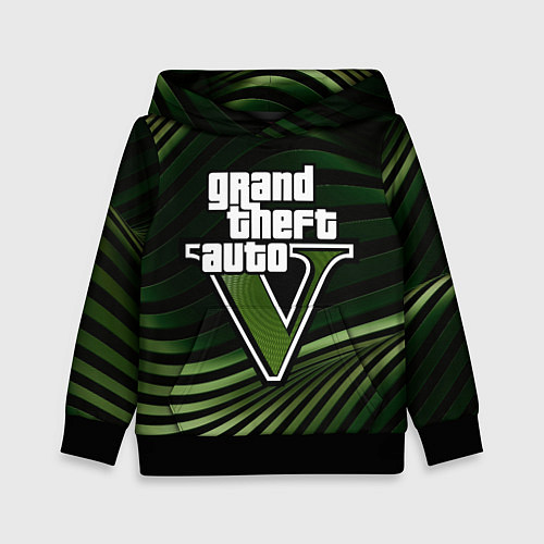 Детская толстовка Grand Theft Auto V - logo / 3D-Черный – фото 1