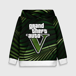 Толстовка-худи детская Grand Theft Auto V - logo, цвет: 3D-белый