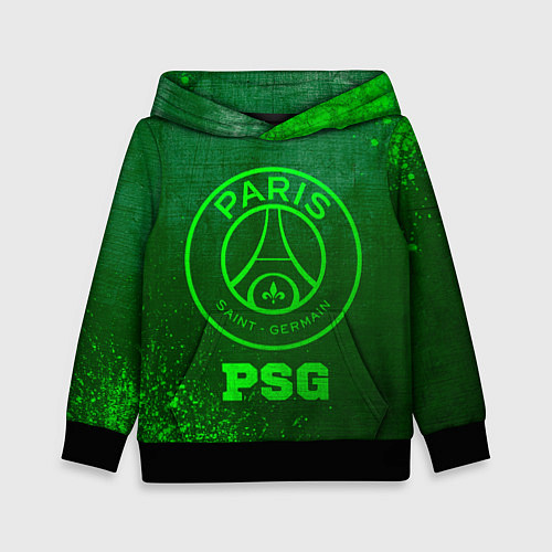 Детская толстовка PSG - green gradient / 3D-Черный – фото 1