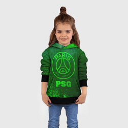 Толстовка-худи детская PSG - green gradient, цвет: 3D-черный — фото 2