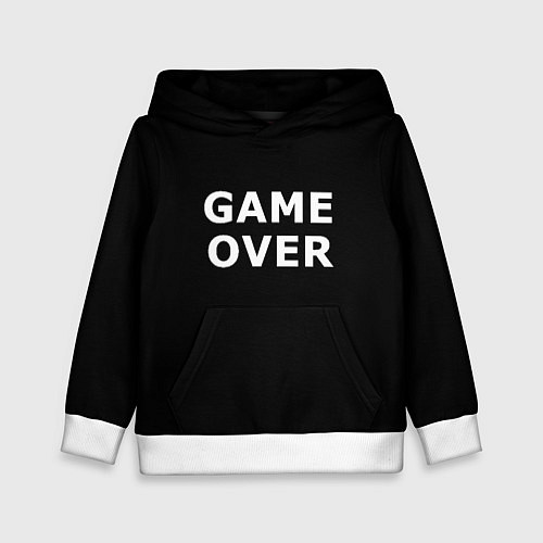 Детская толстовка Game over white logo / 3D-Белый – фото 1