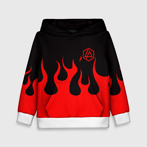 Детская толстовка Linkin park logo fire / 3D-Белый – фото 1