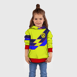 Толстовка-худи детская Боруссиа текстура спорт, цвет: 3D-красный — фото 2