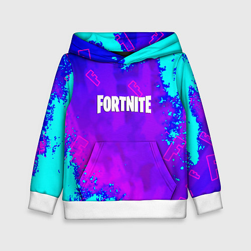 Детская толстовка Fortnite neon game / 3D-Белый – фото 1