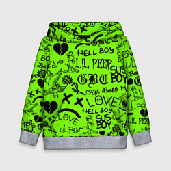 Детская толстовка Lil Peep кислотный паттерн