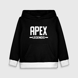 Толстовка-худи детская Apex legends logo white, цвет: 3D-белый