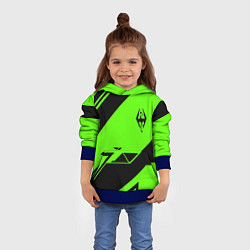 Толстовка-худи детская The Elder Scrolls geometry steel, цвет: 3D-синий — фото 2