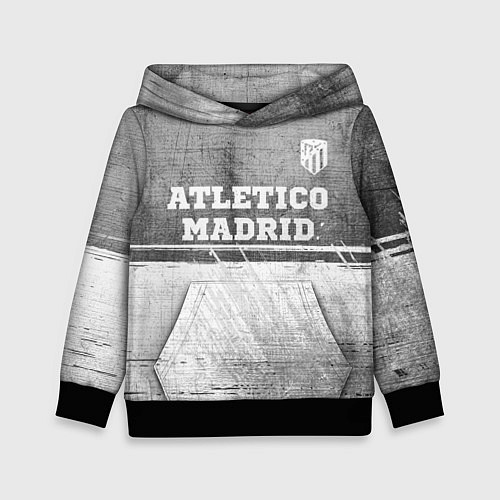 Детская толстовка Atletico Madrid - grey gradient посередине / 3D-Черный – фото 1