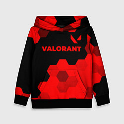 Толстовка-худи детская Valorant - red gradient посередине, цвет: 3D-черный