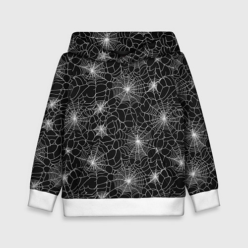 Детская толстовка Паутина - паттерн / 3D-Белый – фото 1