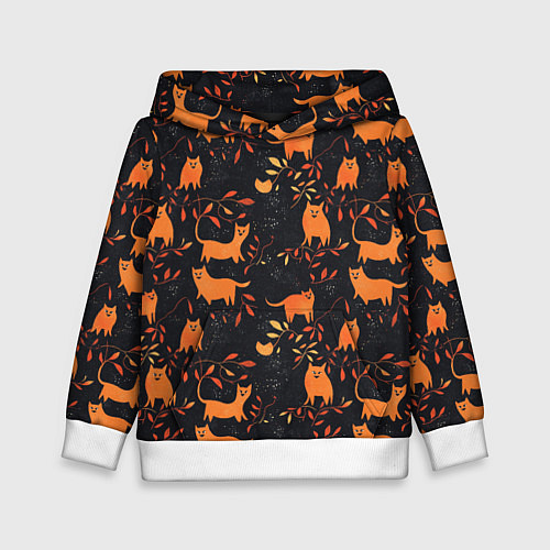 Детская толстовка Рыжие котики / 3D-Белый – фото 1