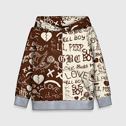 Детская толстовка Lil peep retro pattern