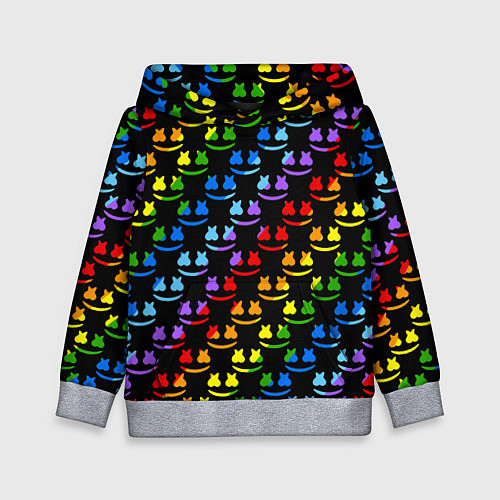 Детская толстовка Marshmello pattern neon / 3D-Меланж – фото 1