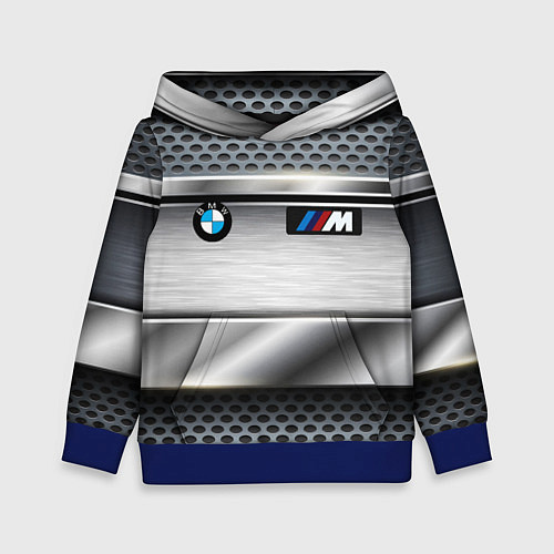 Детская толстовка BMW metal texture / 3D-Синий – фото 1