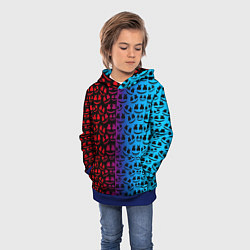 Толстовка-худи детская Marshmello gradient, цвет: 3D-синий — фото 2