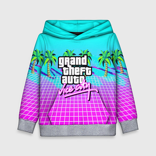 Детская толстовка Vice city tropic collection / 3D-Меланж – фото 1