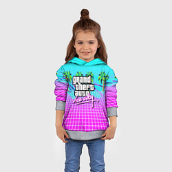 Толстовка-худи детская Vice city tropic collection, цвет: 3D-меланж — фото 2