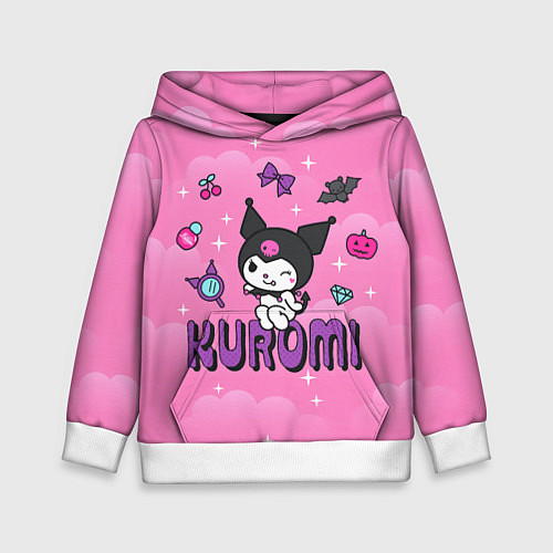 Детская толстовка Куроми в розовых облаках / 3D-Белый – фото 1