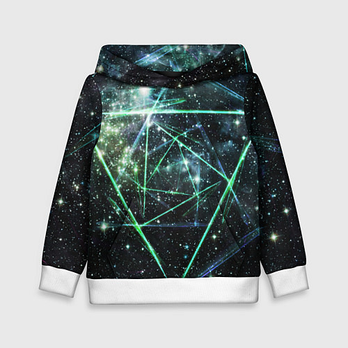 Детская толстовка Космические линии звезды / 3D-Белый – фото 1