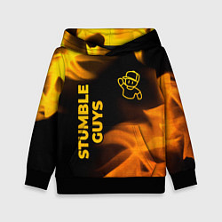 Толстовка-худи детская Stumble Guys - gold gradient вертикально, цвет: 3D-черный