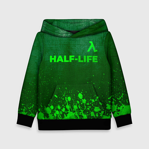 Детская толстовка Half-Life - green gradient посередине / 3D-Черный – фото 1