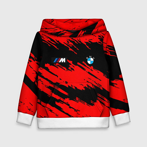 Детская толстовка BMW красные краски текстура / 3D-Белый – фото 1