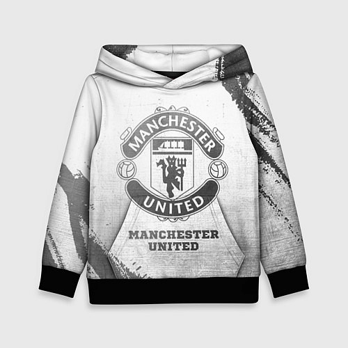 Детская толстовка Manchester United - white gradient / 3D-Черный – фото 1