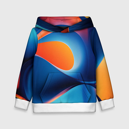 Детская толстовка Абстрактный геометрический градиент / 3D-Белый – фото 1