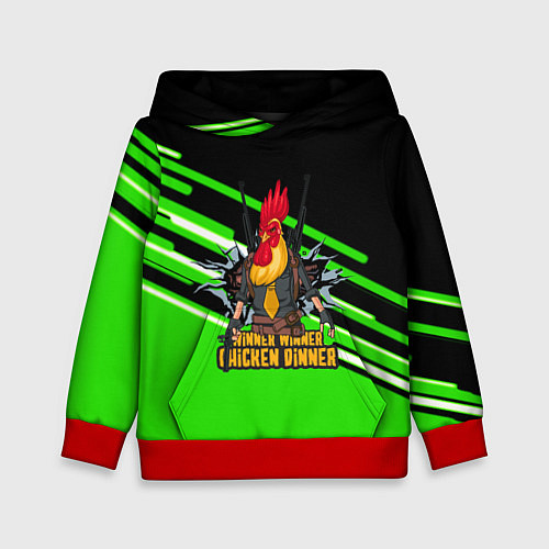 Детская толстовка PUBG line geometry / 3D-Красный – фото 1